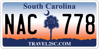 SC license plate NAC778