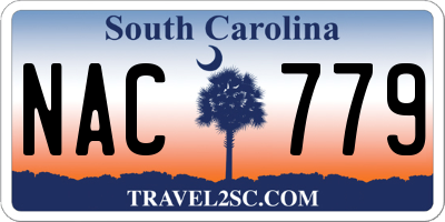 SC license plate NAC779