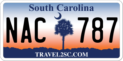 SC license plate NAC787