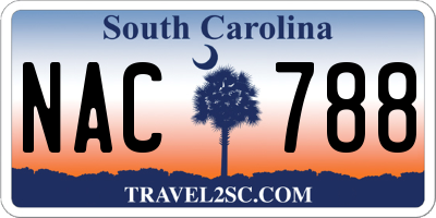SC license plate NAC788