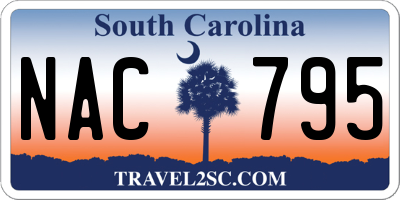 SC license plate NAC795