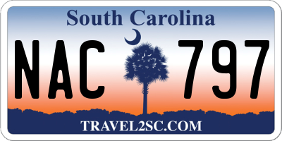 SC license plate NAC797