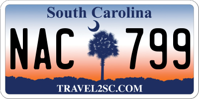 SC license plate NAC799
