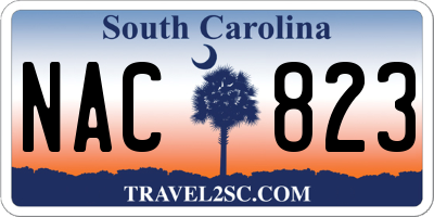 SC license plate NAC823