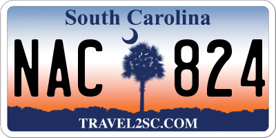 SC license plate NAC824