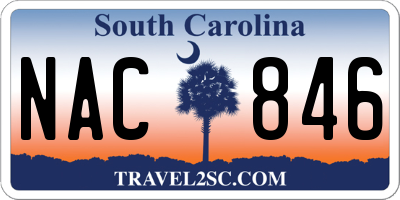 SC license plate NAC846