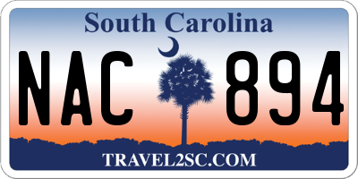 SC license plate NAC894