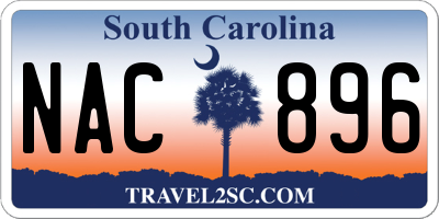 SC license plate NAC896