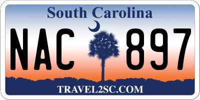 SC license plate NAC897