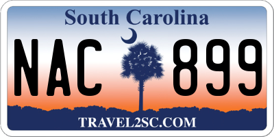 SC license plate NAC899