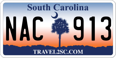 SC license plate NAC913