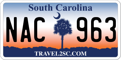 SC license plate NAC963