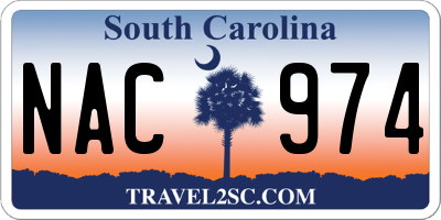 SC license plate NAC974