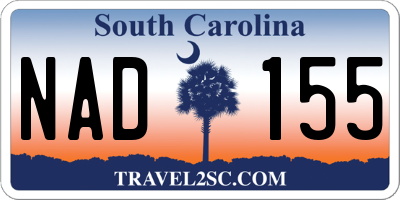 SC license plate NAD155