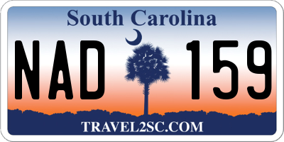SC license plate NAD159