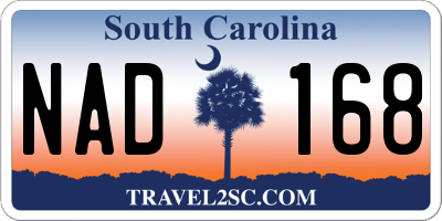 SC license plate NAD168