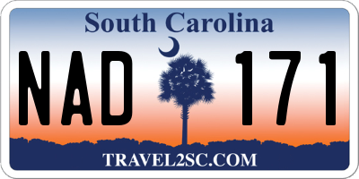 SC license plate NAD171
