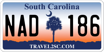 SC license plate NAD186