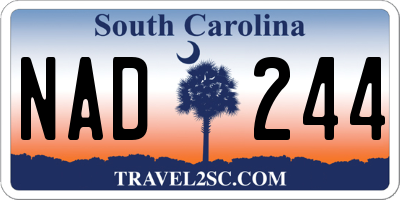 SC license plate NAD244