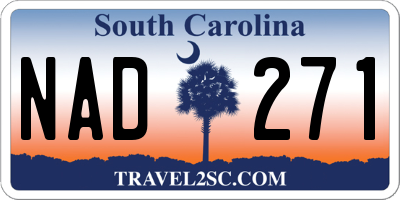 SC license plate NAD271