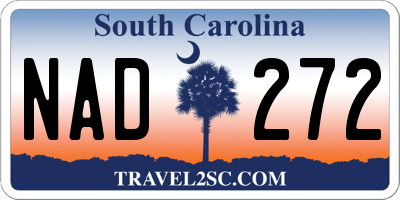 SC license plate NAD272