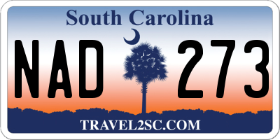 SC license plate NAD273