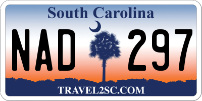 SC license plate NAD297