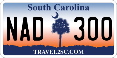 SC license plate NAD300