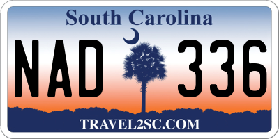 SC license plate NAD336