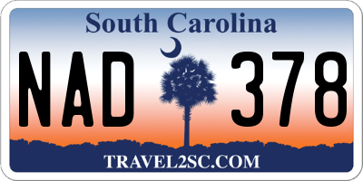 SC license plate NAD378