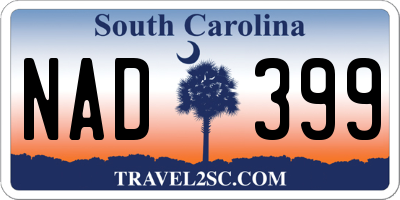 SC license plate NAD399