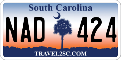 SC license plate NAD424