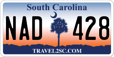 SC license plate NAD428