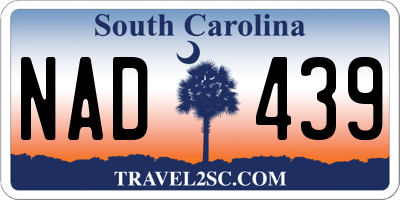 SC license plate NAD439
