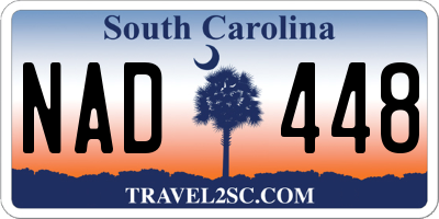 SC license plate NAD448