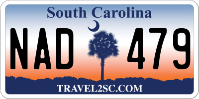 SC license plate NAD479