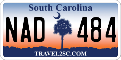 SC license plate NAD484