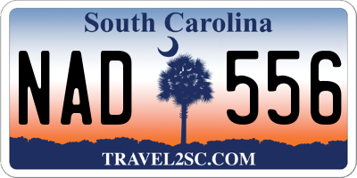 SC license plate NAD556