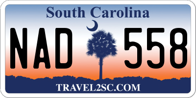 SC license plate NAD558