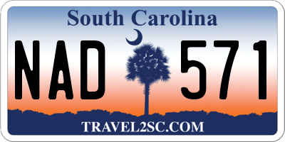 SC license plate NAD571