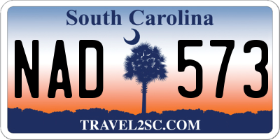 SC license plate NAD573