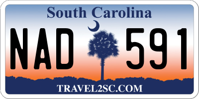 SC license plate NAD591