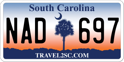 SC license plate NAD697