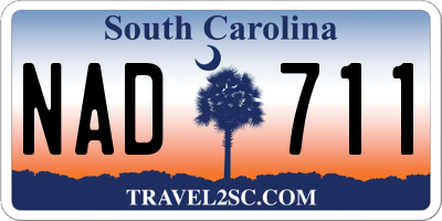 SC license plate NAD711
