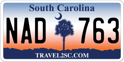 SC license plate NAD763
