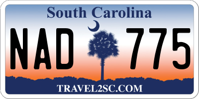 SC license plate NAD775