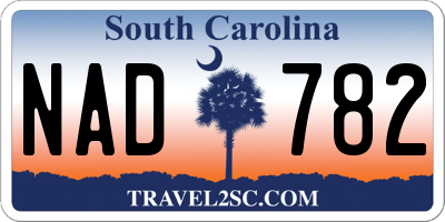 SC license plate NAD782
