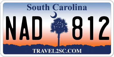 SC license plate NAD812