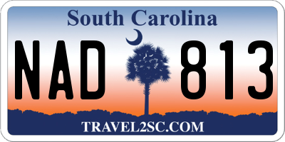 SC license plate NAD813