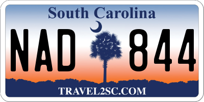 SC license plate NAD844